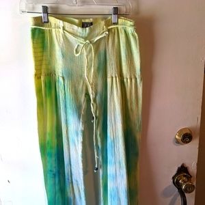 OOAK Tye Dye Gauzy Beachy Boho Hippie Festival Pants